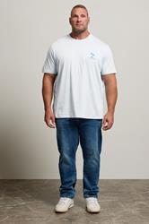 JACK & JONES Big & Tall 3 PACK Chambray Blue Summer Vibe T-Shirts 3