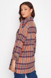 Tall Women's Orange Check Button Through Shirt | Long Tall Sally 3