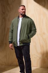 BadRhino Big & Tall Khaki Zip Bomber Jacket | BadRhino 1