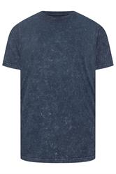 BadRhino Big & Tall Navy Blue Acid Wash T-Shirt | BadRhino 1