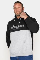 JACK & JONES Black Colour Block Hoodie | BadRhino 2