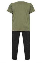 BadRhino Big & Tall Olive Green Lounge Trouser & T-Shirt Set | BadRhino 6