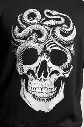 BadRhino Big & Tall Black Skull & Snake Graphic Sweatshirt | BadRhino 5