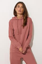 LTS Tall Coral Pink Jersey Drawcord Hoodie | Long Tall Sally 2