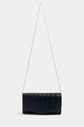 Black Ruched Envelope Clutch Bag | Yours Clothing 4