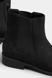 LTS Black Faux Suede Chelsea Ankle Boots In Standard Fit | Long Tall Sally 6