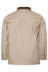 BadRhino Big & Tall Natural Brown Checked Lined Worker Jacket | BadRhino 7