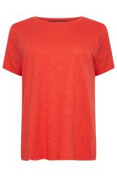 M&Co Red Short Sleeve Cotton Blend T-Shirt | M&Co 6