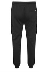 D555 Big & Tall Black Cargo Cuffed Joggers | BadRhino 5