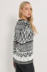 LTS Tall Black & White Fairisle Jumper | Long Tall Sally 3