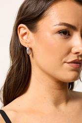 YOURSET 3 PACK Silver Textured Hoop Earrings | Yours Clothing 2