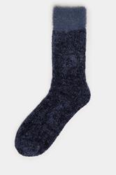2 PACK Pink & Blue Chenille Ankle Bed Socks | Yours Clothing 7
