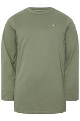BadRhino Big & Tall Sage Green Extra Long Core Long Sleeve T-Shirt