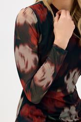 LTS Tall Black Mesh Floral Print Maxi Dress | Long Tall Sally 4