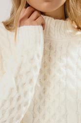 LTS Tall Ivory White Cable Knit Frill Jumper | Long Tall Sally 4