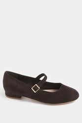 LTS Chocolate Brown Mary Jane Low Heel In Standard Fit | Long Tall Sally 4