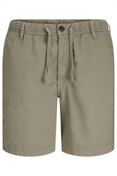 JACK & JONES Big & Tall Olive Green Campaign Shorts | BadRhino 1