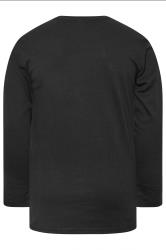 D555 Big & Tall Black Thermal Long Sleeve T-Shirt | BadRhino 4