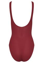 LTS Tall Womens Rust Orange Crochet Swimsuit | Long Tall Sally 3