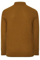 BadRhino Big & Tall Brown Textured Crew Neck Knitted Jumper | BadRhino 6