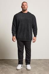 KAM Big & Tall Black Tie Dye Sweatshirt | BadRhino 1