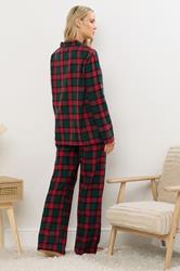 LTS Tall Red & Green Cotton Check Pyjama Set | Long Tall Sally 3