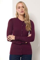 LTS Tall Cherry Red Crew Neck Button Cardigan | Long Tall Sally 1