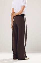 LTS Tall Brown Stripe Wide Leg Trousers | Long Tall Sally 3