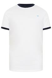BadRhino Big & Tall White Extra Long Ringer T-Shirt | BadRhino 5