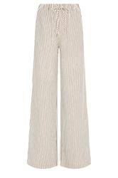 LTS Tall Ivory White & Brown Stripe Wide Leg Trousers