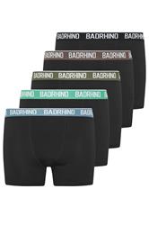 BadRhino Big & Tall 5 PACK Black Waistband Boxers | BadRhino 1