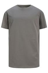 JACK & JONES Big & Tall Grey Oversized T-Shirt | BadRhino 2