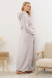 LTS Tall Light Pink Super Soft Fleece Maxi Dressing Gown | Long Tall Sally 3