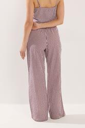 LTS Tall Women's Set Burgundy Red Gingham Cotton Vest Top & Trousers | Long Tall Sally 7