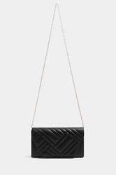 Black Chevron Clutch Bag | Yours Clothing 4