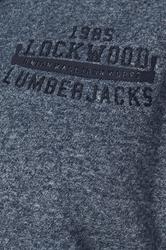 KAM Big & Tall Navy Blue Lumberjack Fleece Lined Hoodie | BadRhino 3