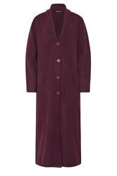 LTS Tall Burgundy Red Knitted Longline Coatigan | Long Tall Sally 5