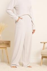 LTS Tall Ivory White Fleece Lounge Trousers | Long Tall Sally 2