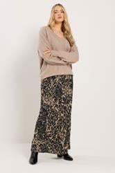 LTS Tall Women's Black Abstract Print Maxi Skirt | Long Tall Sally 1