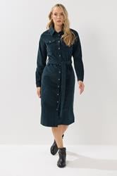 LTS Tall Dark Blue Cord Shirt Dress | Long Tall Sally 2