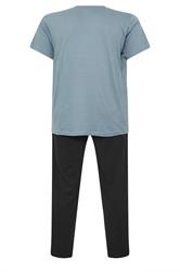 BadRhino Big & Tall Petrol Blue Lounge Trouser & T-Shirt Set | BadRhino 6