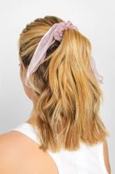 3 PACK Pink & White Hair Scrunchie Set | Yours Clothing 2