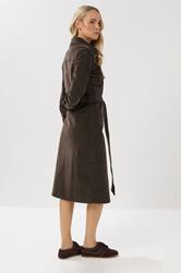 LTS Tall Chocolate Brown Cord Shirt Dress | Long Tall Sally 4