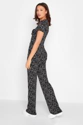 LTS Tall Women's Black Leaf Print Jumpsuit | Long Tall Sally 3
