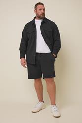 BadRhino Big & Tall Black Textured Jersey Shorts | BadRhino 2