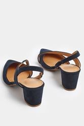LTS Navy Blue Asymmetric Slingback Heel In Standard Fit | Long Tall Sally 4