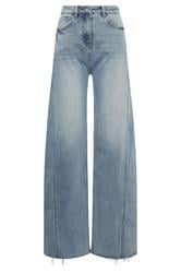 LTS Tall Women's Mid Blue Twist Seam Wide Leg Jeans | Long Tall Sally 6