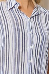 LTS Tall Women's Blue & White Stripe Shirt | Long Tall Sally 5
