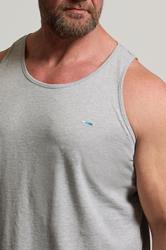 BadRhino Big & Tall Grey Marl Extra Long Plain Vest Top | BadRhino 4