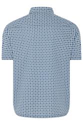 BadRhino Big & Tall Blue Geometric Poplin Shirt | BadRhino 7